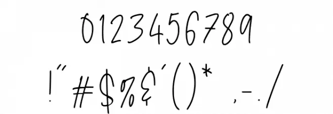 Daily Kitten Font OTHER CHARS