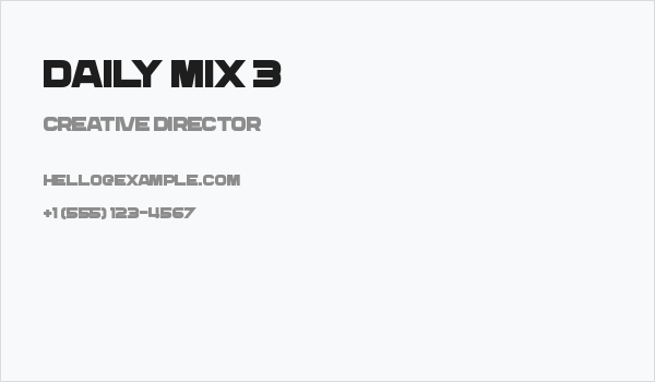 Daily Mix 3 Business Card