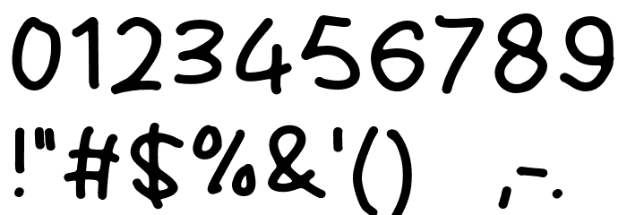 Daily Moody Font OTHER CHARS