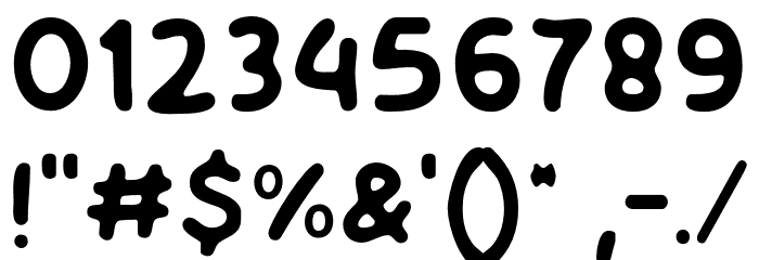 Daily Note Font OTHER CHARS