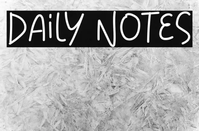 Daily Notes Font examples