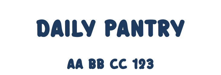 Daily Pantry Font Preview