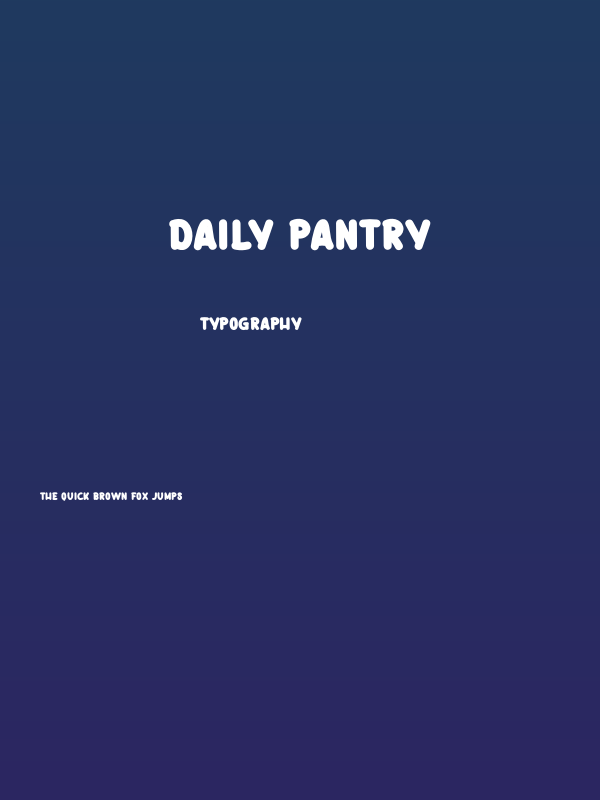 Daily Pantry Poster