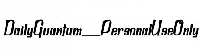 Daily Quantum_PersonalUseOnly  font caratteri gratis