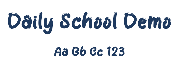 Daily School Demo Font Preview