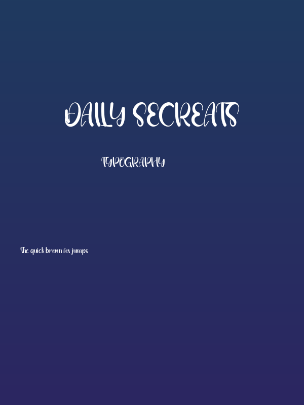 Daily Secreats Poster