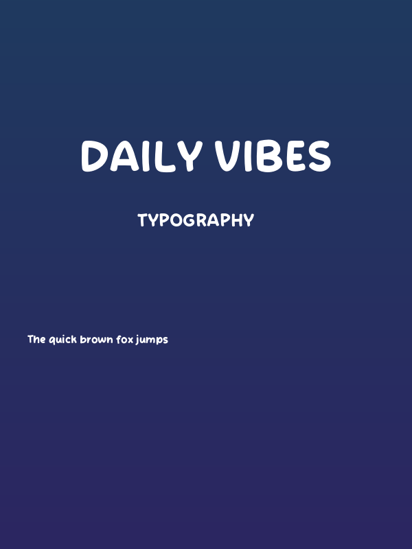 Daily Vibes Poster