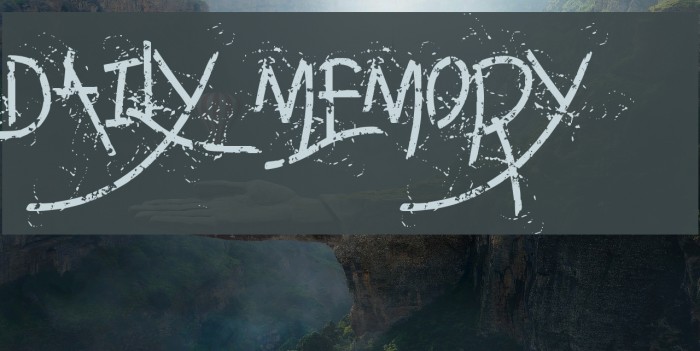 Daily memory Font examples