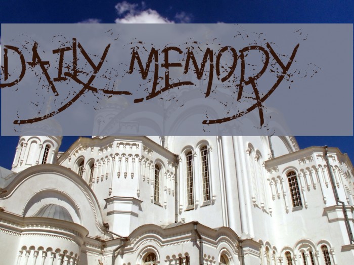 Daily memory Font examples