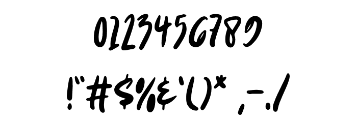 DailyNoted Font OTHER CHARS