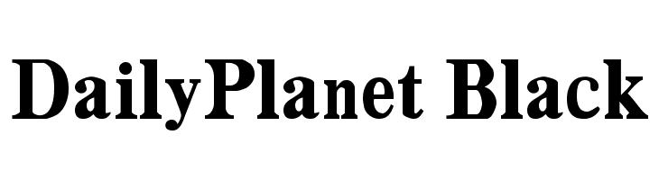 DailyPlanet Black Font