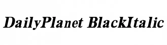 DailyPlanet BlackItalic  Frei Schriftart Herunterladen
