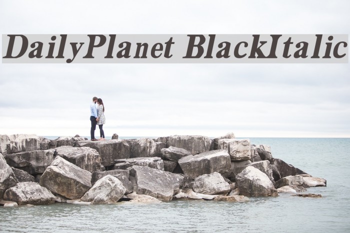 DailyPlanet BlackItalic Font examples