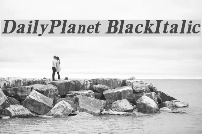 DailyPlanet BlackItalic Font examples