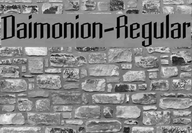 Daimonion-Regular Font examples