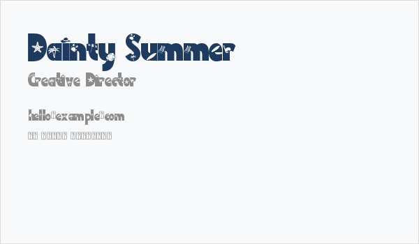 Dainty Summer Business Card