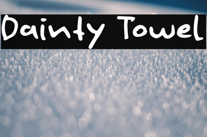 Dainty Towel Example 1