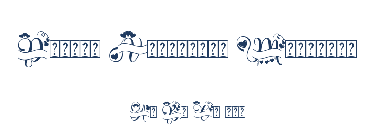 Dainty Valentine Monogram Font Preview