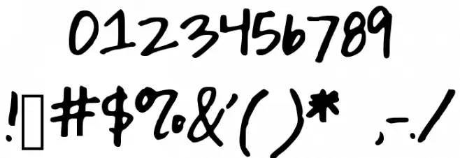 DaintyDaisies Font OTHER CHARS