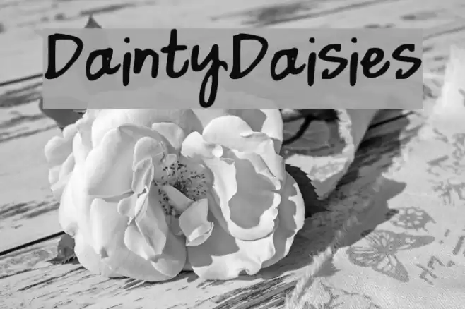 DaintyDaisies Font examples