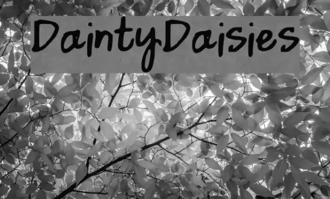 DaintyDaisies Font examples