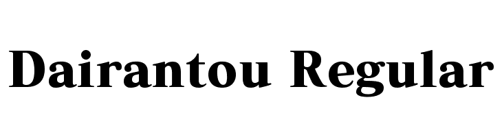 Dairantou Regular Caratteri