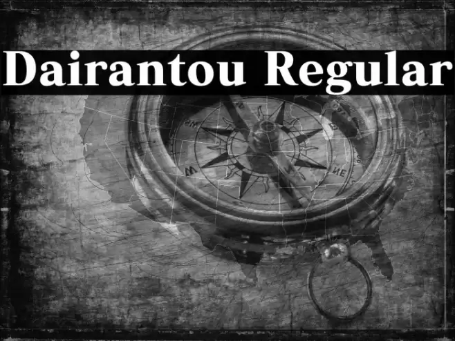 Dairantou Regular Caratteri examples