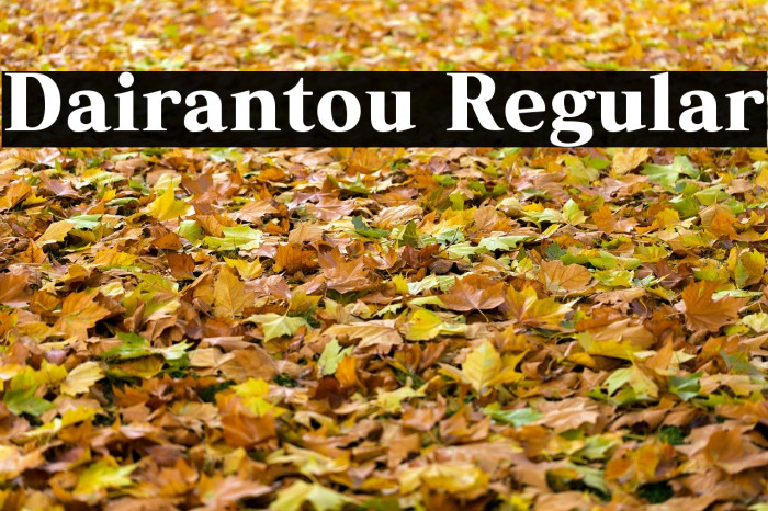 Dairantou Regular Font examples