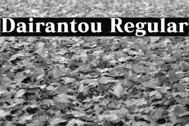 Dairantou Regular Caratteri examples