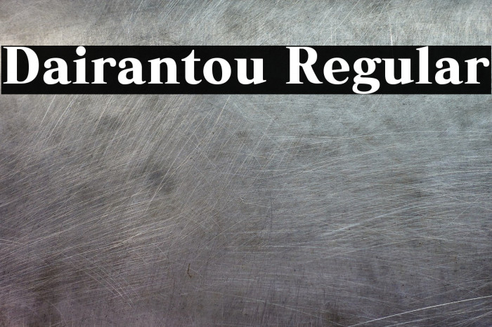 Dairantou Regular Font examples