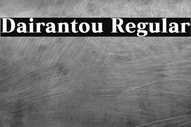 Dairantou Regular Caratteri examples