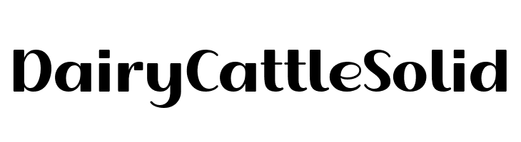 Dairy Cattle Solid  Frei Schriftart Herunterladen
