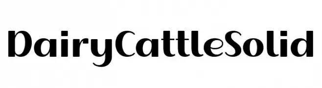 Dairy Cattle Solid  नि: शुल्क फ़ॉन्ट्स डाउनलोड
