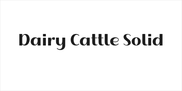 Dairy Cattle Solid Logo