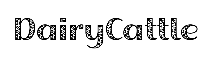 Dairy Cattle  font caratteri gratis