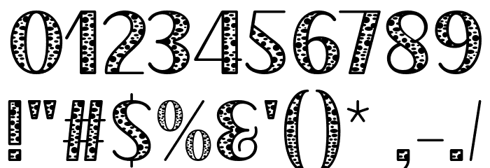 Dairy Cattle Font OTHER CHARS
