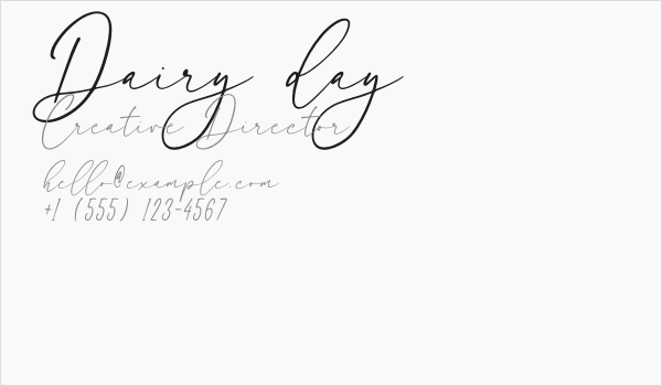 Dairy day Business Card