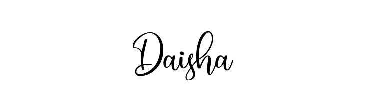 Daisha  नि: शुल्क फ़ॉन्ट्स डाउनलोड