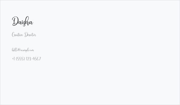 Daisha Business Card