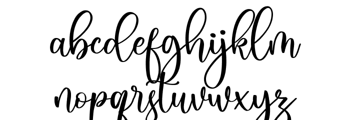 Daisha Font LOWERCASE