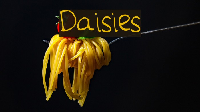 Daisies Font examples