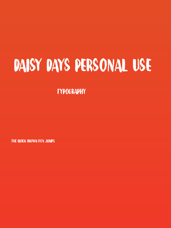 Daisy Days Personal Use  Poster