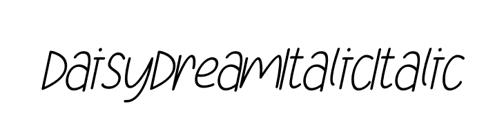 Daisy Dream Italic Italic  免费字体下载