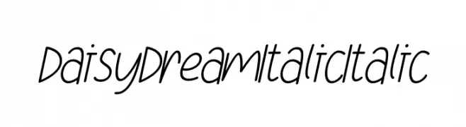 Daisy Dream Italic Italic  नि: शुल्क फ़ॉन्ट्स डाउनलोड