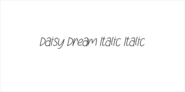 Daisy Dream Italic Italic Logo