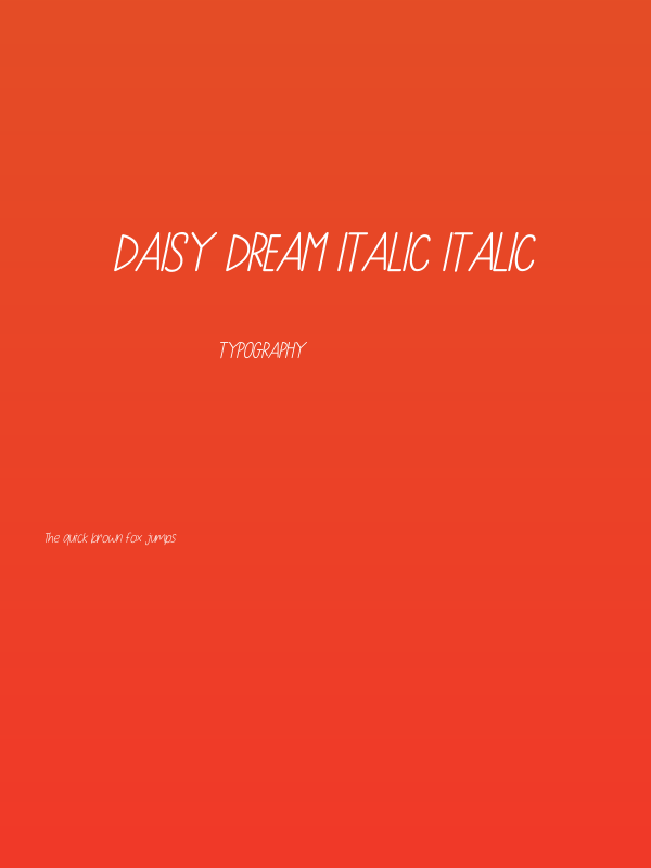 Daisy Dream Italic Italic Poster
