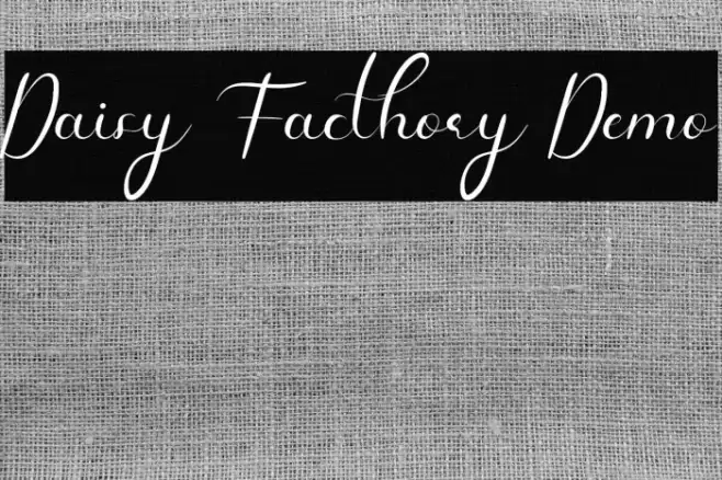 Daisy Facthory Demo Font examples