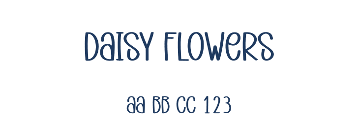 Daisy Flowers Font Preview
