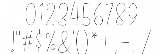 Daisy Rae Thin Font OTHER CHARS