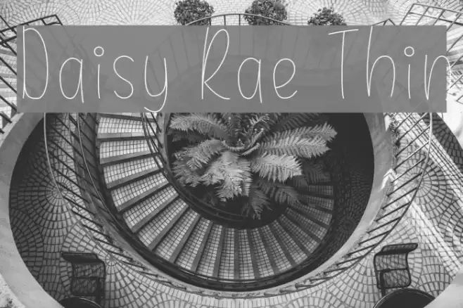 Daisy Rae Thin Font examples